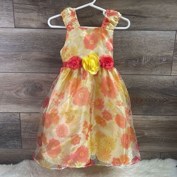 NANNETTE GIRL Other - NANNETTE GIRL Toddler Floral Fully Lined Sleeveless Layered Party Dress Size 3T
